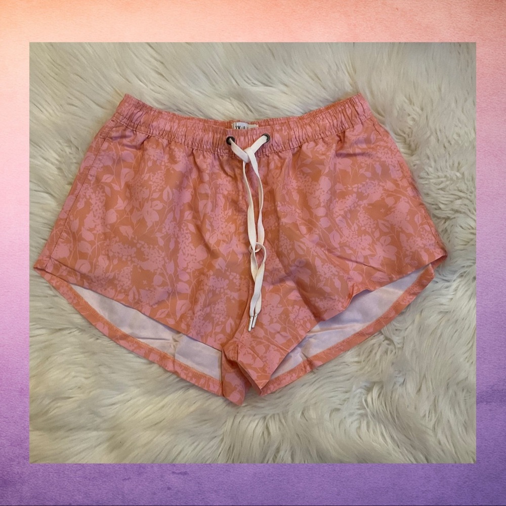 Pink Floral Women’s Swim Shorts
